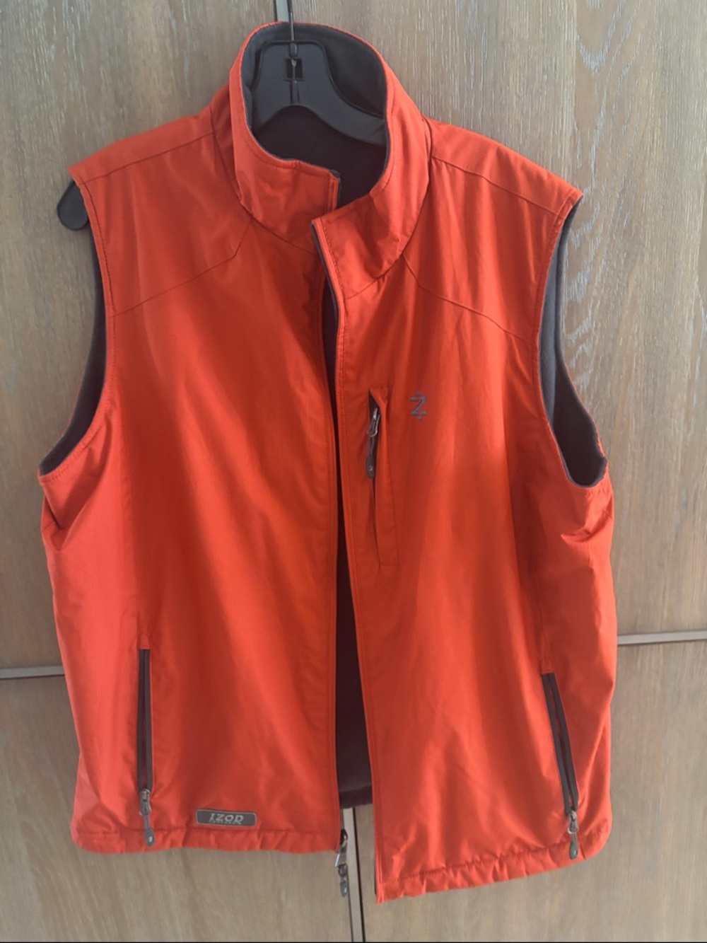 Izod Men's reversible Bright Orange and grey Performance Vest